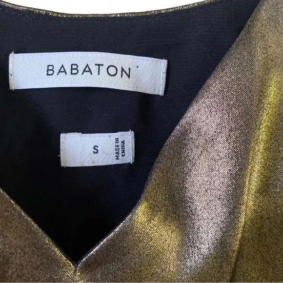 Aritzia Babaton Gold Metallic Tank Top S - Picture 6 of 7